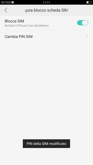 Il tuo PIN della SIM è stato modificato