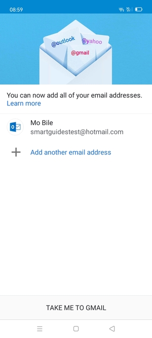 Select TAKE ME TO GMAIL