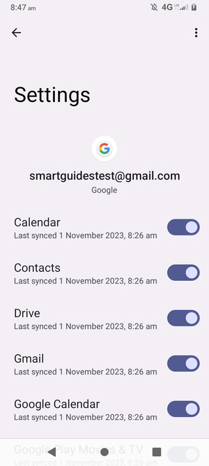 Make sure Contacts is selected and select the Menu button
