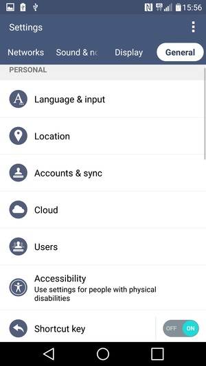 Select Accounts & sync