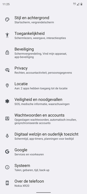 Scroll naar en selecteer Systeem