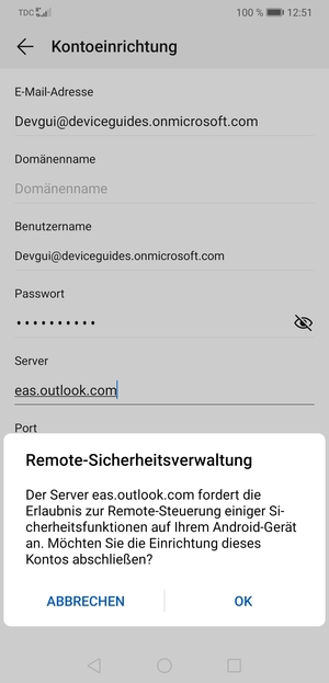 Wählen Sie OK