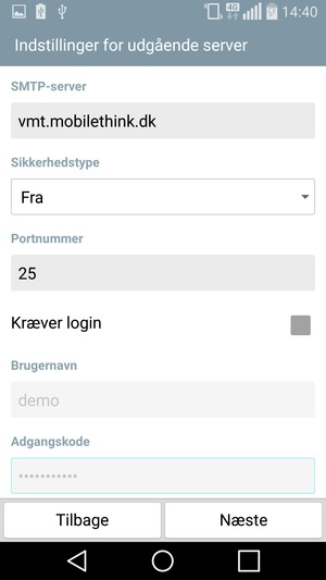 Fjern markeringen i tjekboksen Kræver login og vælg Næste