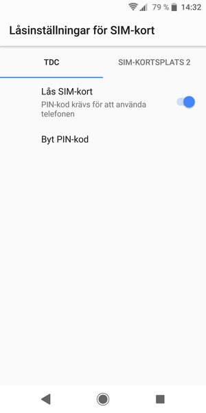 Välj Byt PIN-kod