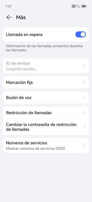 Seleccione Buzón de voz