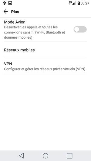 Sélectionnez Réseaux mobiles