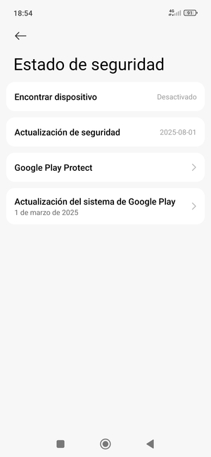 Seleccione Actualización del sistema de Google Play