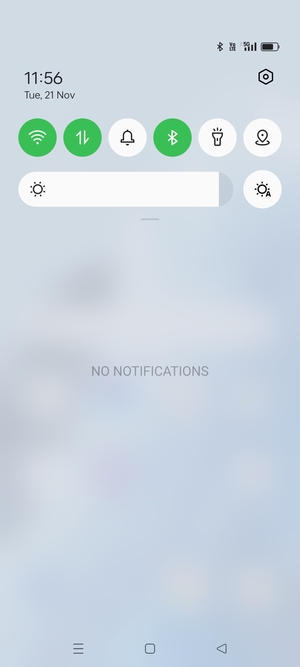 Slide down the top menu again