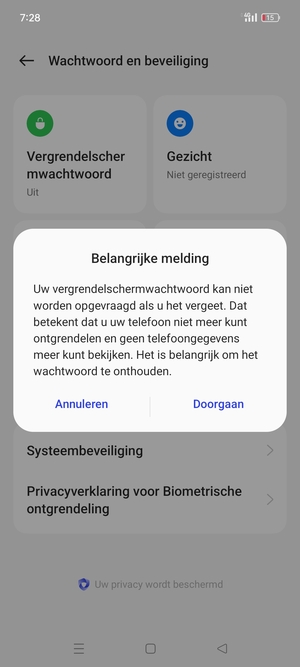 Selecteer Doorgan