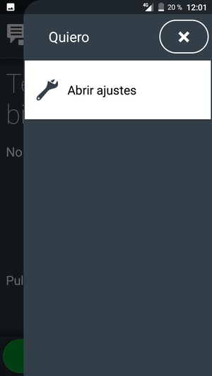 Seleccione Abrir ajustes