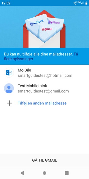Vælg GÅ TIL GMAIL