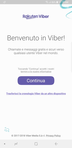 L'app è pronta per l'uso