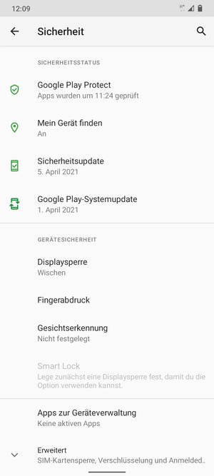 Wählen Sie Displaysperre