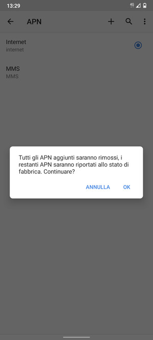 Seleziona OK