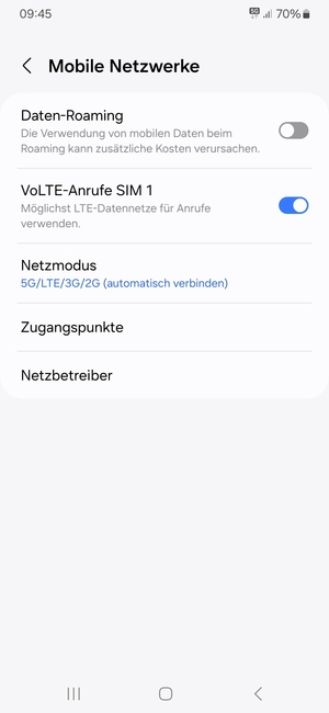 Wählen Sie Zugangspunkte