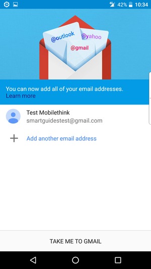 Select TAKE ME TO GMAIL