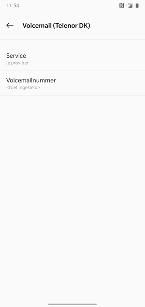 Selecteer Voicemailnummer