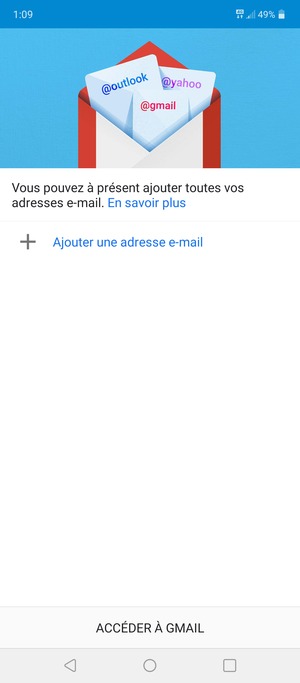 Sélectionnez Ajouter une adresse e-mail