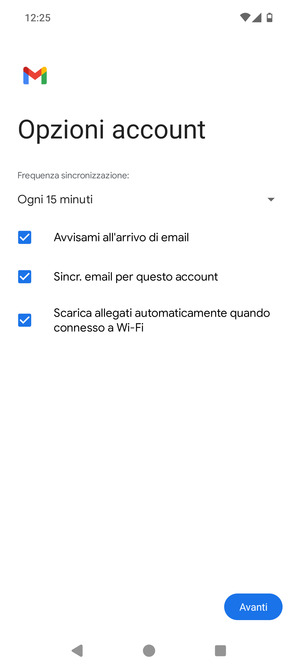 Seleziona Avanti