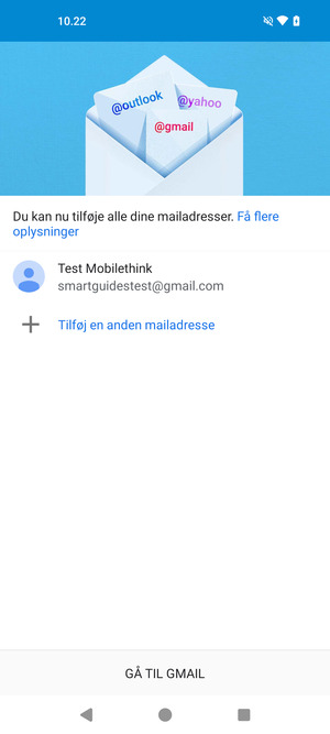 Vælg GÅ TIL GMAIL
