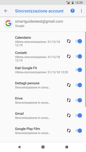 Le tue informazioni verranno sincronizzate