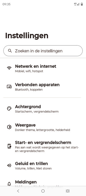 Selecteer Netwerk en internet