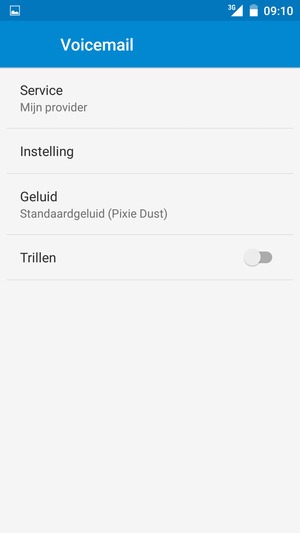 Selecteer Instelling