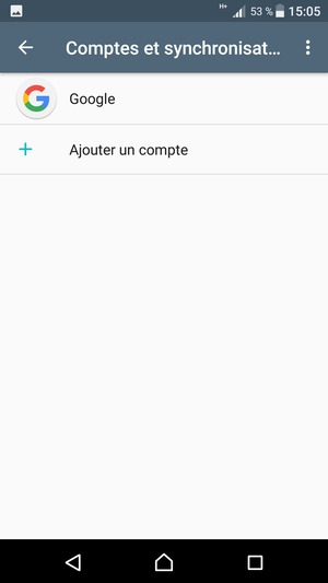 Sélectionnez votre compte Google