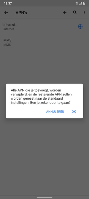 Selecteer OK