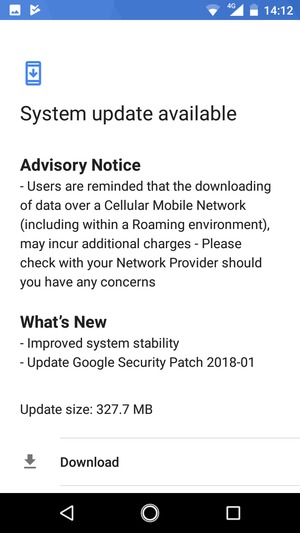If your phone is not up to date, follow the instructions on the screen.