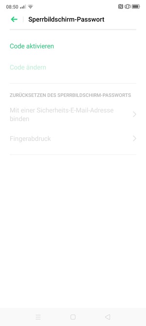Wählen Sie Code aktivieren