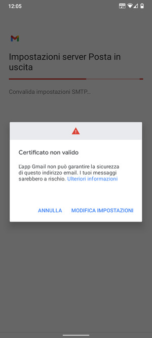 Seleziona MODIFICA IMPOSTAZIONI