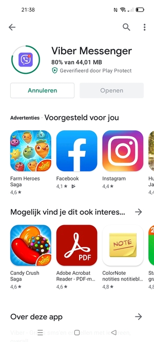 Wacht tot het installatieproces beëindigd is