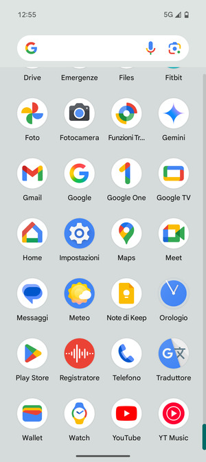 Scorri e seleziona Impostazioni