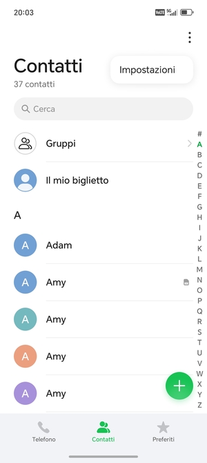 Seleziona Impostazioni