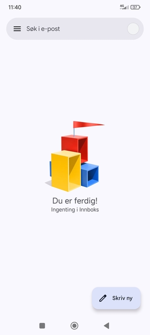 Kontoen er klar til bruk