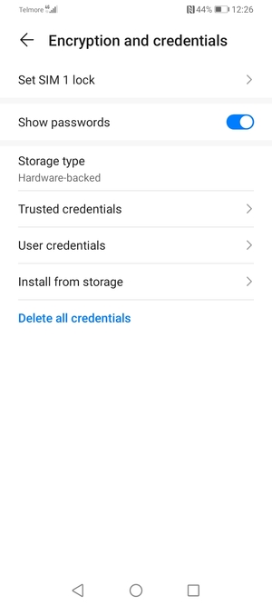Select Set SIM lock