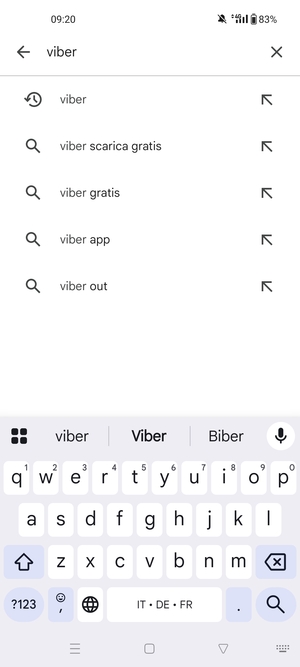 Inserisci il nome dell'app e seleziona Ricerca