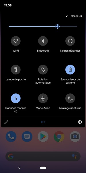 Sélectionnez le bouton Paramètres