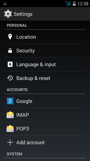 Scroll to and select Google