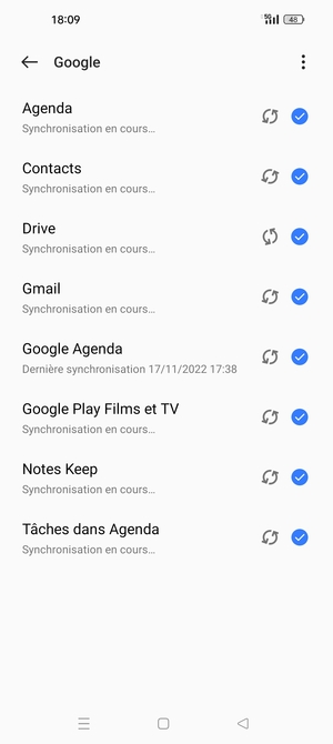 Vos informations seront synchronisées