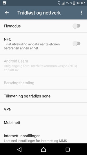 Velg Tilknytning og trådløs sone