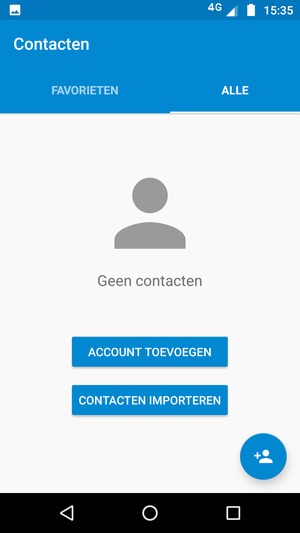 Selecteer CONTACTEN IMPORTEREN