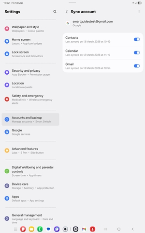 Make sure Contacts is selected and select the Menu button