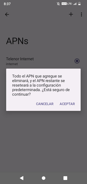 Seleccione ACEPTAR