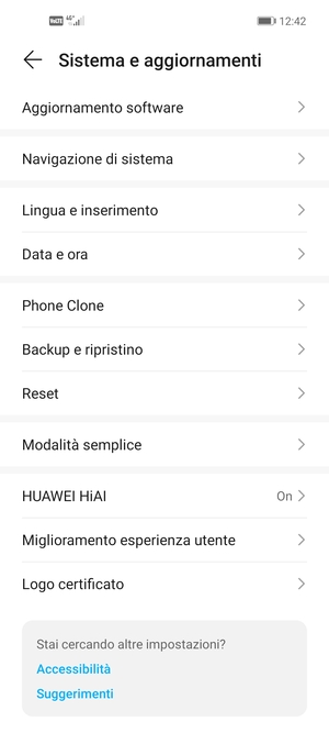 Seleziona Aggiornamenti software