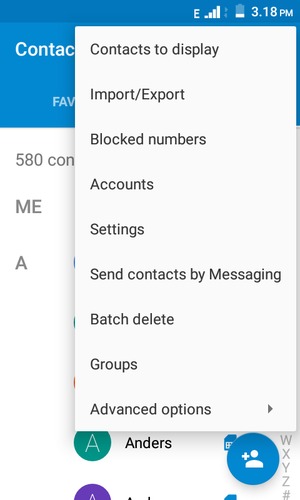 Select Import/Export