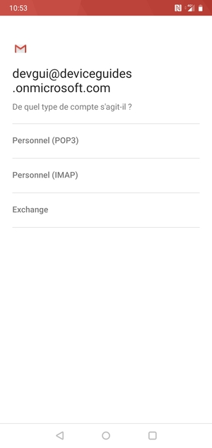Sélectionnez Exchange