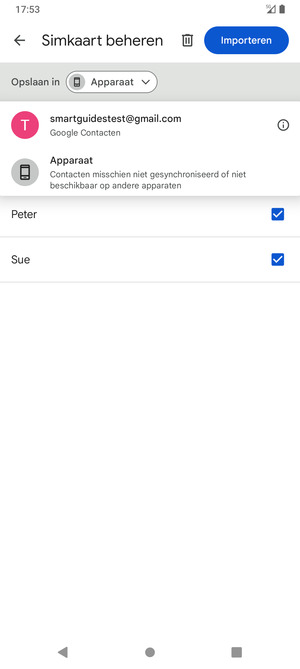 Selecteer uw Google-account