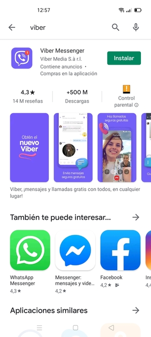 Seleccione la aplicación